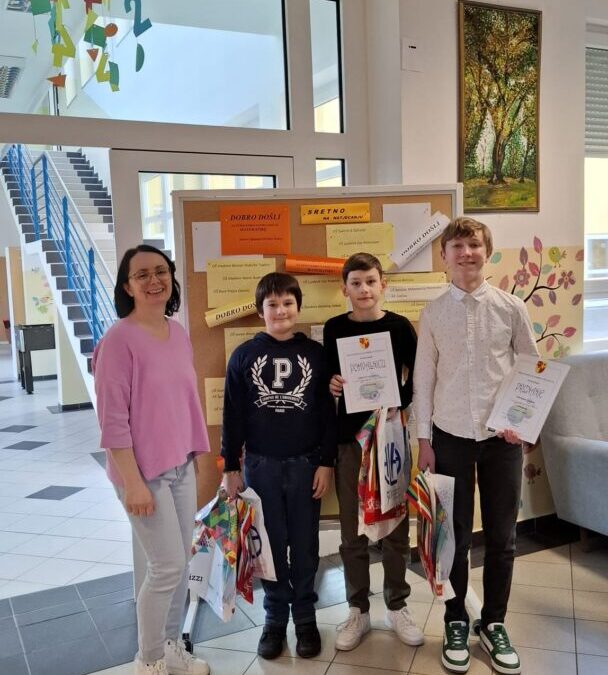 1., 3. i 4. mjesto na Županijskom natjecanju iz matematike